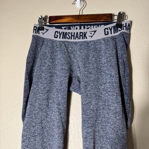 gymshark | flecked blue seamless women’s athletic leggings sz L - Picture 2 of 5